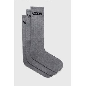 Ponožky Vans 3-pak pánske, šedá farba