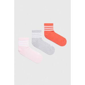 Ponožky adidas 3-pak šedá farba
