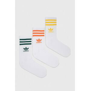 Ponožky adidas Originals 3-pak biela farba, IU2661