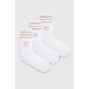 Ponožky adidas Originals 3-pak biela farba, IW9269