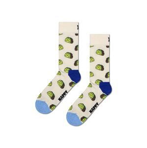 Ponožky Happy Socks Taco Sock biela farba