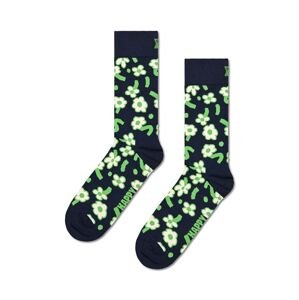 Ponožky Happy Socks Dancing Flower Sock tmavomodrá farba