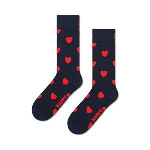 Ponožky Happy Socks Heart Sock tmavomodrá farba