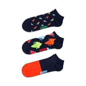 Ponožky Happy Socks Navy Low Socks 3-pak tmavomodrá farba