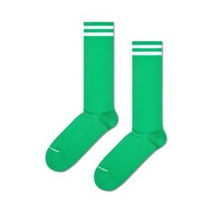 Ponožky Happy Socks Solid Sneaker Thin Crew zelená farba