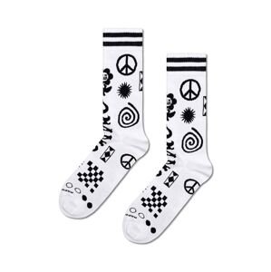 Ponožky Happy Socks Random Rave Sneaker biela farba