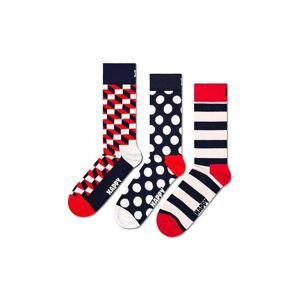 Ponožky Happy Socks Classic Filled Optic Socks 3-pak