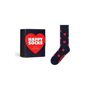 Ponožky Happy Socks Gift Box Heart tmavomodrá farba