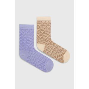 Ponožky adidas Originals 2-pak fialová farba