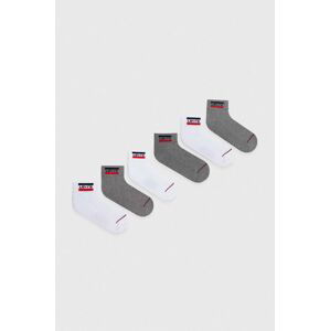 Ponožky Levi's 6-pak biela farba