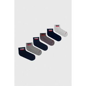Ponožky Levi's 6-pak šedá farba