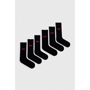 Ponožky Levi's 6-pak čierna farba