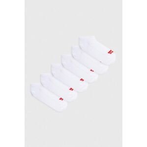 Ponožky Levi's 6-pak biela farba