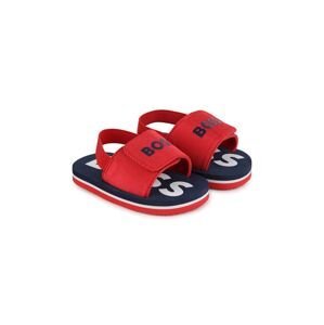 Detské sandále BOSS červená farba