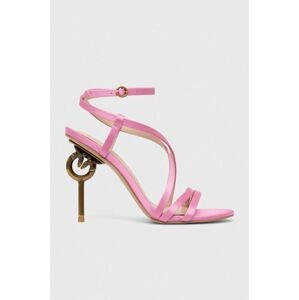 Sandále Pinko Sunny 03 Satin ružová farba, SD0017 T001 O99