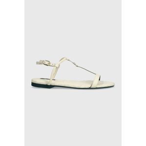 Kožené sandále Patrizia Pepe dámske, biela farba, 8X0025 L048 W338