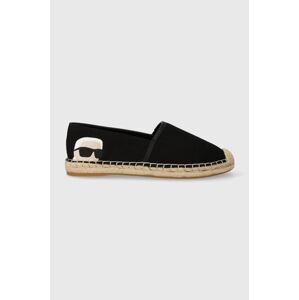 Espadrilky Karl Lagerfeld KAMINI čierna farba, KL80111N