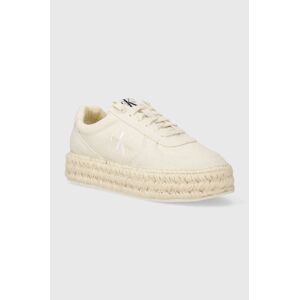 Espadrilky Calvin Klein Jeans ESPADRILLE SNEAKER CS BTW biela farba, na platforme