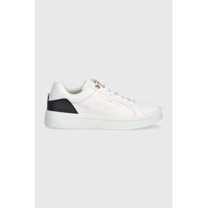 Kožené tenisky Tommy Hilfiger ELEVATED ESSENTIAL COURT SNEAKER biela farba, FW0FW07635