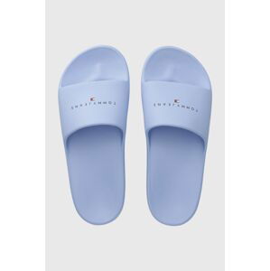 Šľapky Tommy Jeans TJW PRINTED PU POOL SLIDE dámske, EN0EN02693