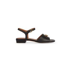 Kožené sandále Geox D NEW ERAKLIA 15 dámske, čierna farba, D4580B 00046 C9999