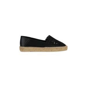 Espadrilky Geox D LAMPEDUSA čierna farba, D45V0D 0DS10 C9999