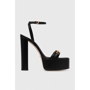 Kožené sandále Elisabetta Franchi čierna farba, SA17L41E2