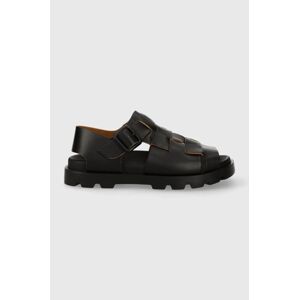 Kožené sandále Camper Brutus Sandal dámske, čierna farba, K201397.005