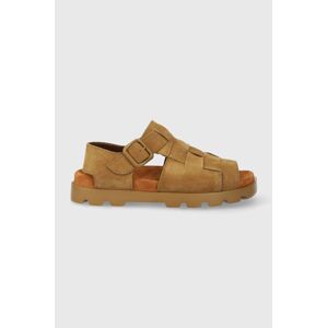 Semišové sandále Camper Brutus Sandal dámske, hnedá farba, K201397.006