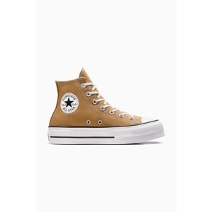 Tenisky Converse Chuck Taylor All Star Lift dámske, béžová farba, A07210C