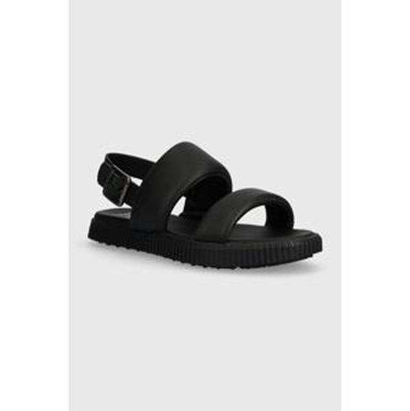 Kožené sandále Sorel ONA STREETWORKS GO-TO FL dámske, čierna farba, 2070231010