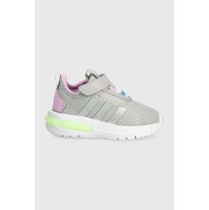 Detské tenisky adidas RACER TR23 EL I šedá farba