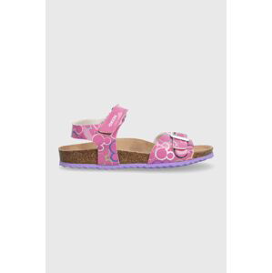 Detské sandále Geox x Disney ružová farba