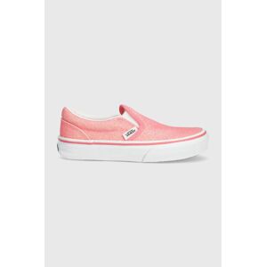 Detské tenisky Vans UY Classic Slip-On ružová farba