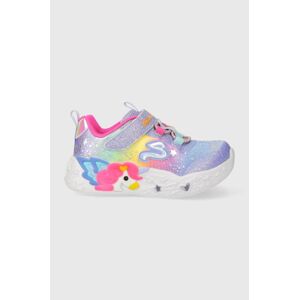 Detské tenisky Skechers UNICORN CHARMER TWILIGHT DREAM fialová farba