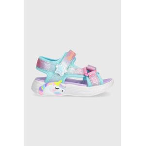 Detské sandále Skechers UNICORN DREAMS SANDAL MAJESTIC BLISS tyrkysová farba