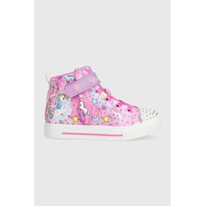 Detské tenisky Skechers TWINKLE SPARKS UNICORN DAYDREAM ružová farba