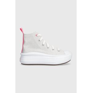 Detské tenisky Converse strieborná farba