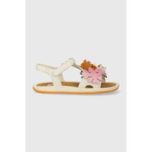 Detské kožené sandále Camper biela farba