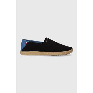 Espadrilky Tommy Hilfiger ESPADRILLE CORE TEXTILE čierna farba, FM0FM04981