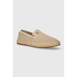 Semišové espadrilky Tommy Hilfiger TH ESAPDRILLE CLASSIC SUEDE béžová farba, FM0FM04984