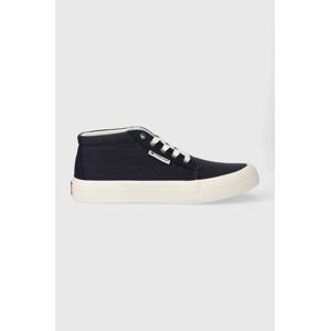 Tenisky Tommy Jeans TJM MID CUT CANVAS COLOR tmavomodrá farba, EM0EM01412