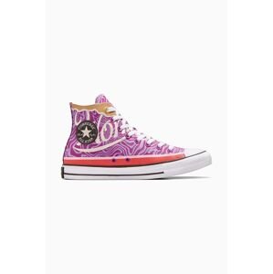 Tenisky Converse Converse x Wonka Chuck Taylor All Star Swirl fialová farba, A08154C