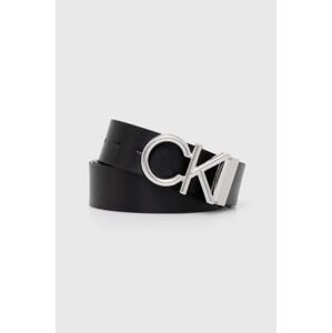 Kožený opasok Calvin Klein pánsky, čierna farba