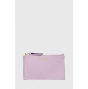 Kožená peňaženka Twinset dámsky, fialová farba