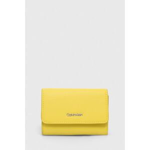 Peňaženka Calvin Klein dámsky,žltá farba,K60K611934