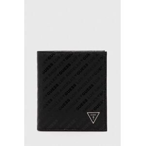 Kožená peňaženka Guess VENEZIA pánsky, čierna farba, SMVESA LEA22