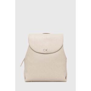 Ruksak Calvin Klein dámsky,béžová farba,veľký,jednofarebný,K60K611881