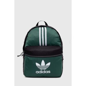 Ruksak adidas Originals zelená farba, veľký, s potlačou