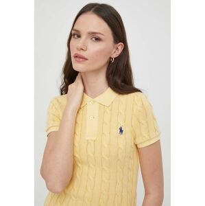 Bavlnené polo tričko Polo Ralph Lauren žltá farba
